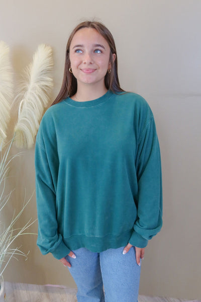 Women's Teal Crewneck Sweatshirt